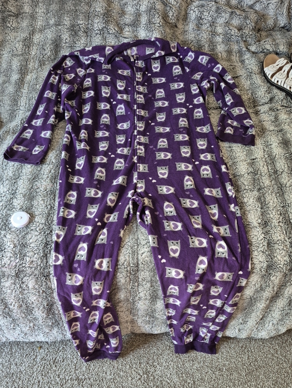 Denver Hayes 🖤 Purple Owl Print Onesie (896)